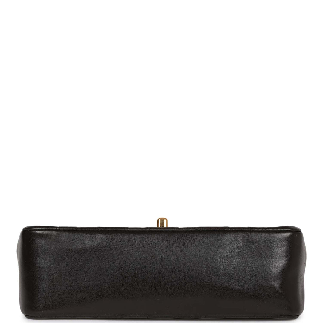 Vintage Top Quality Chanel Small Diana Flap Bag Black Lambskin Gold Hardware