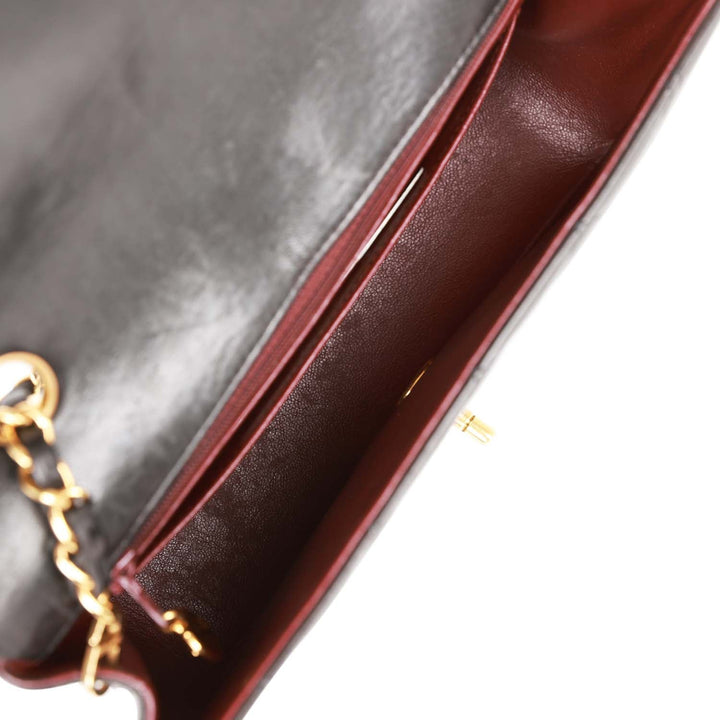 Vintage Top Quality Chanel Small Diana Flap Bag Black Lambskin Gold Hardware