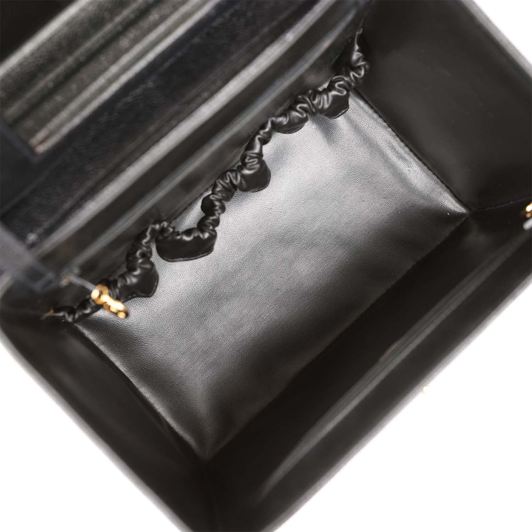 Vintage Top Quality Chanel Large Vanity Bag Black Caviar Gold Hardware