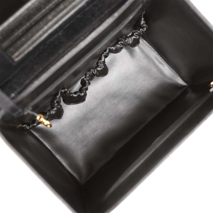 Vintage Top Quality Chanel Large Vanity Bag Black Caviar Gold Hardware