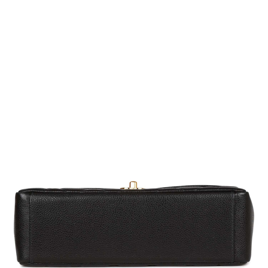 Vintage Top Quality Chanel Medium Diana Flap Bag Black Caviar Gold Hardware