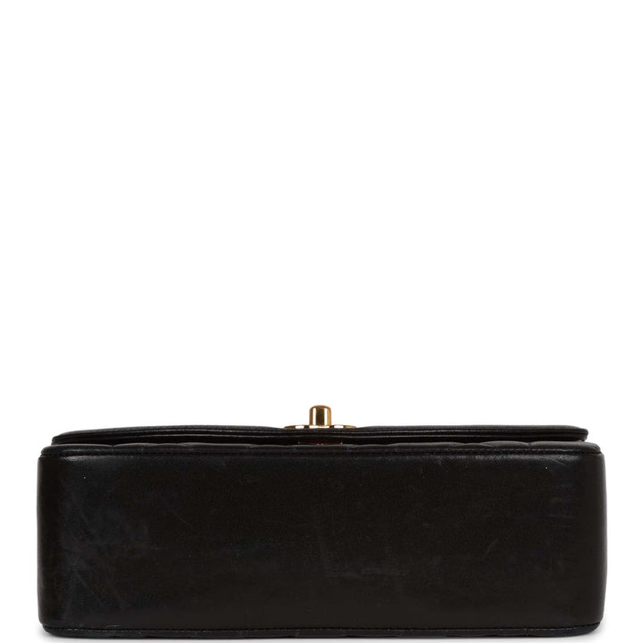 Vintage Top Quality Chanel Small Diana Flap Bag Black Lambskin Gold Hardware