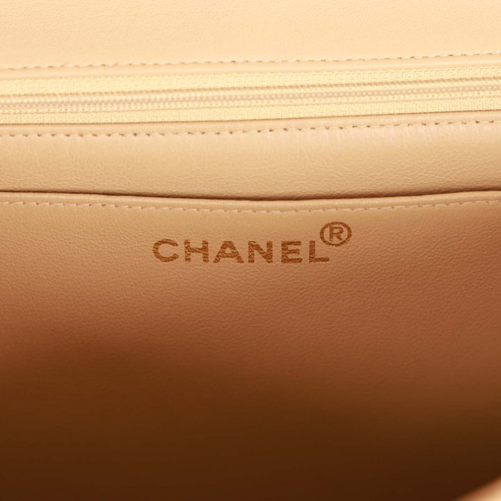 Vintage Top Quality Chanel Jumbo Single Flap Bag Caramel Lambskin Black Hardware