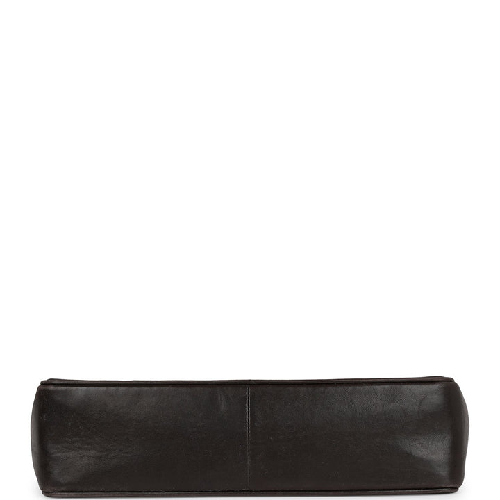 Vintage Top Quality Chanel Mademoiselle Jumbo Single Flap Black Lambskin Gold Hardware