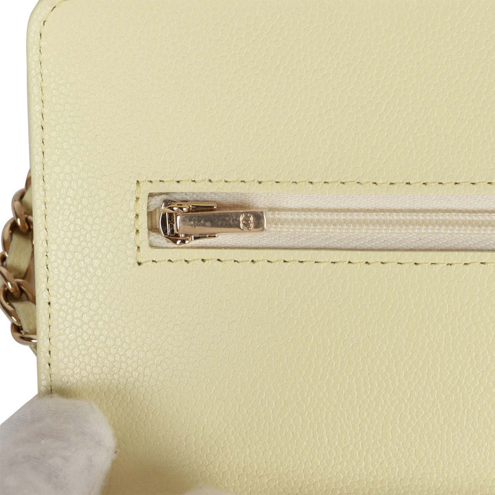 Top Quality Chanel Wallet on Chain WOC Yellow Caviar Light Gold Hardware