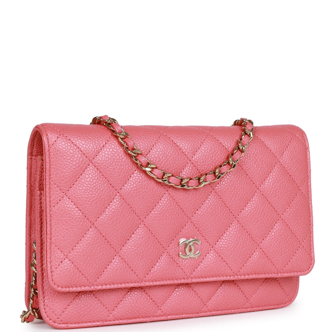 Top Quality Chanel Wallet on Chain WOC Pink Caviar Light Gold Hardware