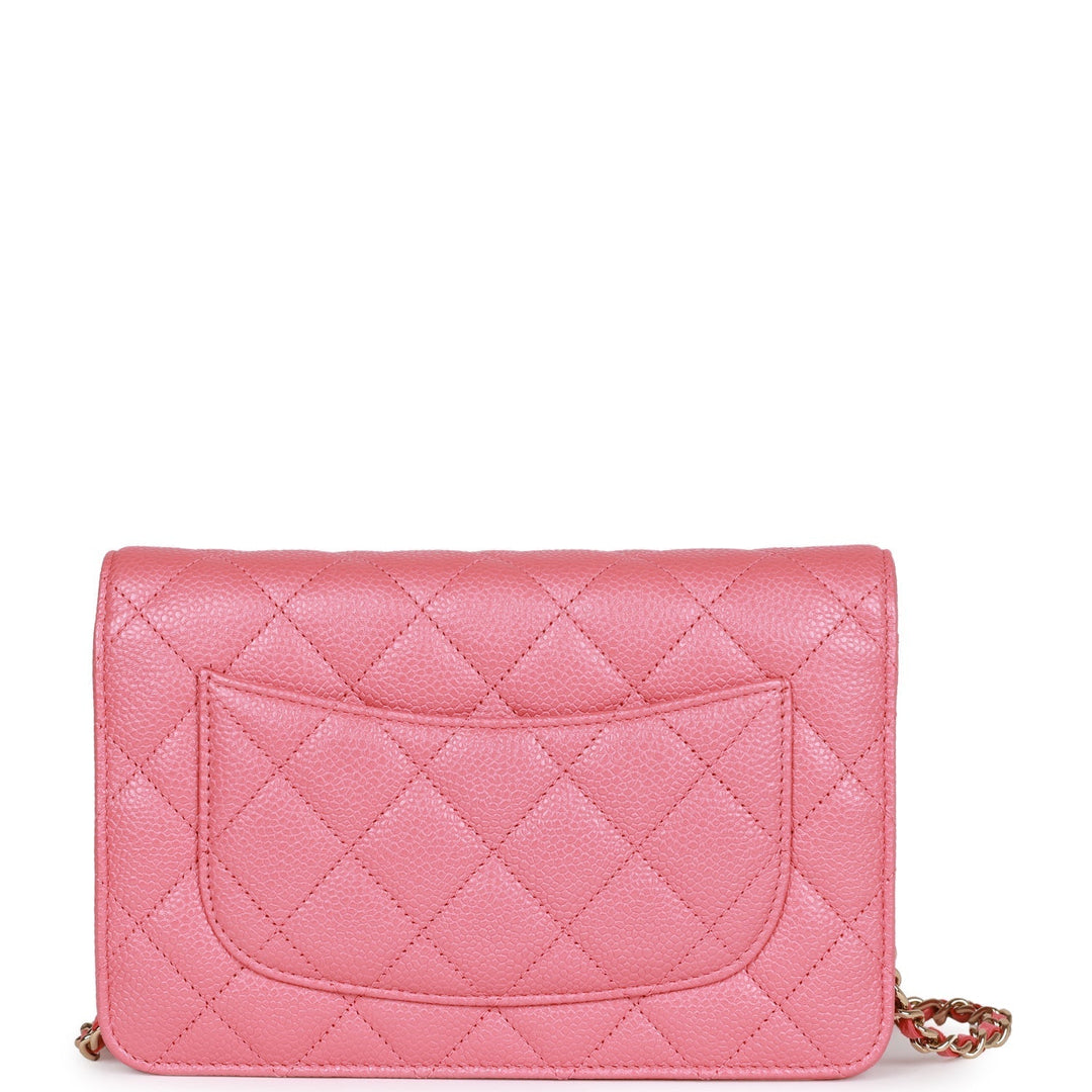 Top Quality Chanel Wallet on Chain WOC Pink Caviar Light Gold Hardware