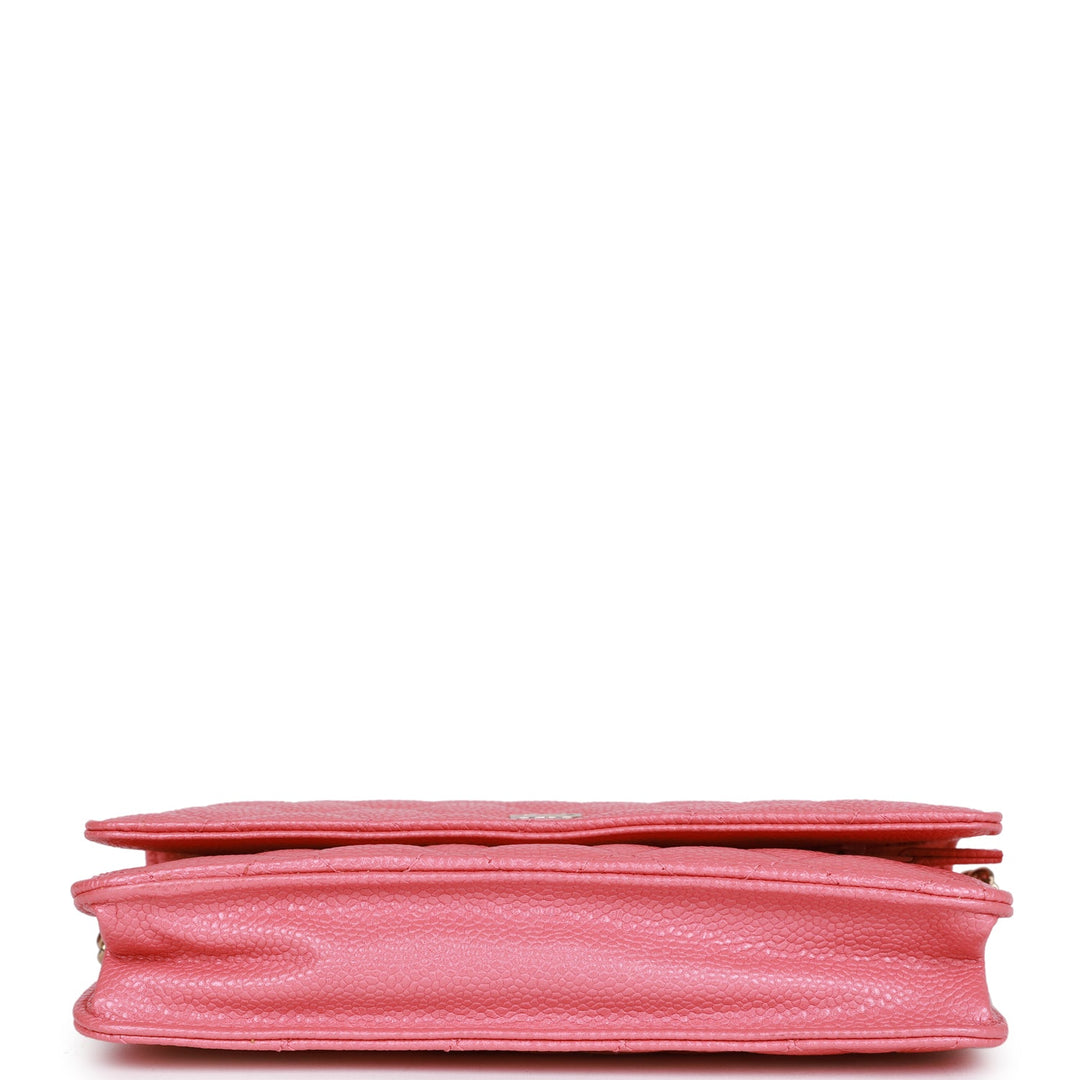 Top Quality Chanel Wallet on Chain WOC Pink Caviar Light Gold Hardware