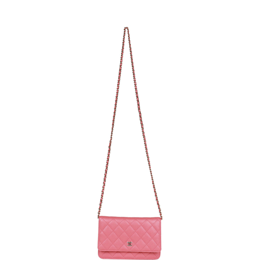 Top Quality Chanel Wallet on Chain WOC Pink Caviar Light Gold Hardware