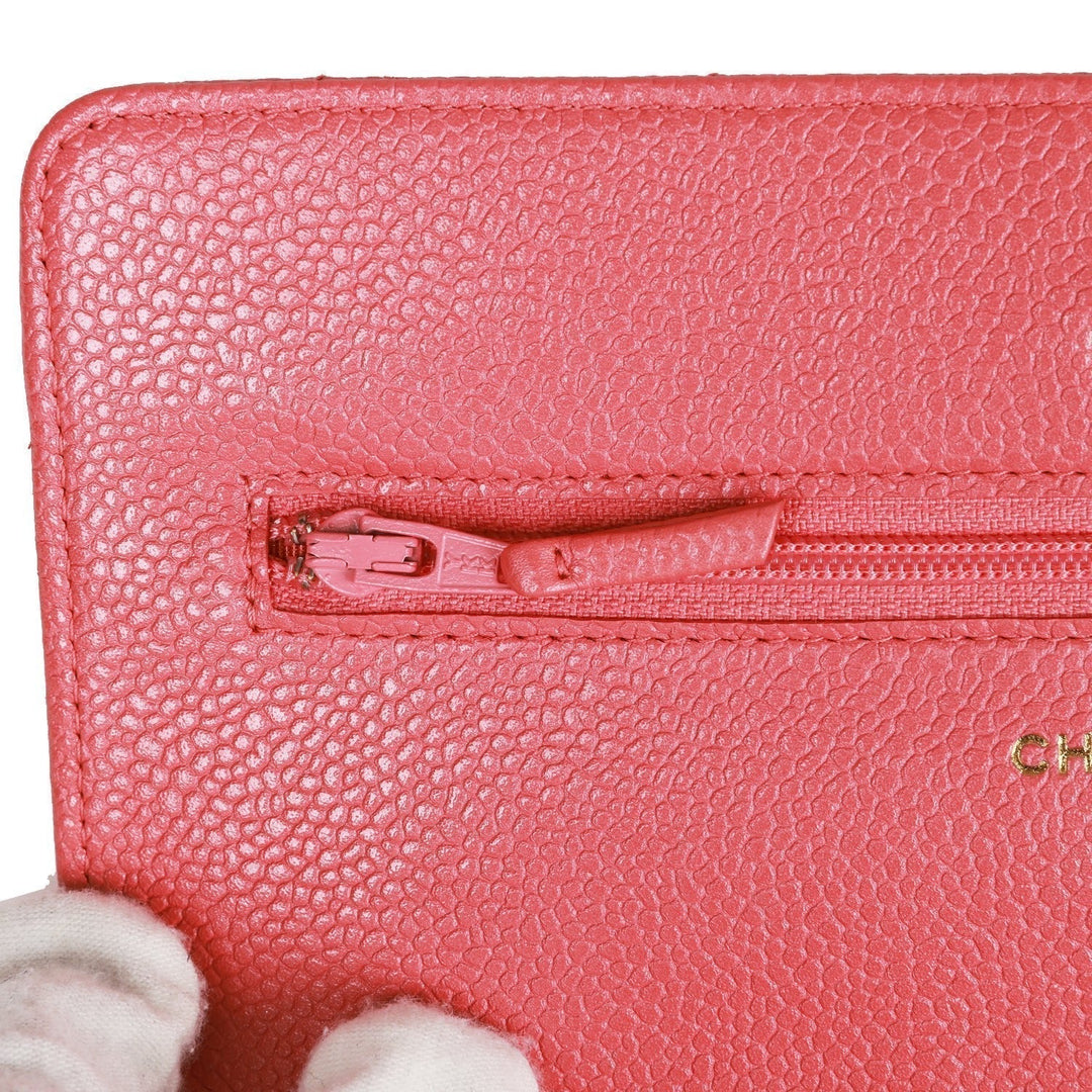 Top Quality Chanel Wallet on Chain WOC Pink Caviar Light Gold Hardware