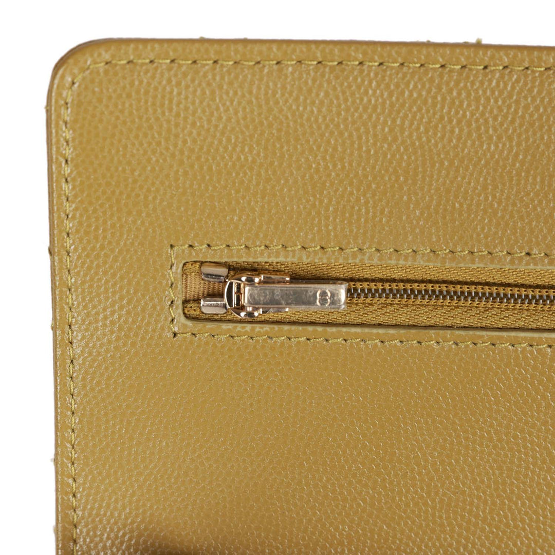 Top Quality Chanel Wallet on Chain WOC Olive Green Caviar Light Gold Hardware