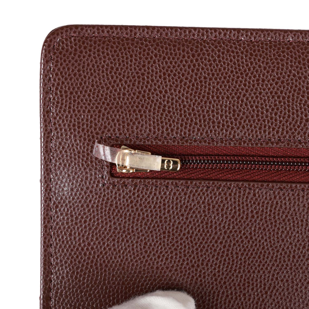 Top Quality Chanel Wallet on Chain WOC Burgundy Caviar Light Gold Hardware
