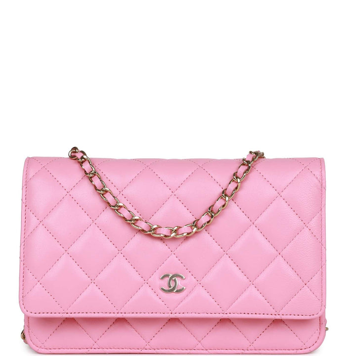 Top Quality Chanel Wallet On Chain WOC Pink Lambskin Gold Hardware