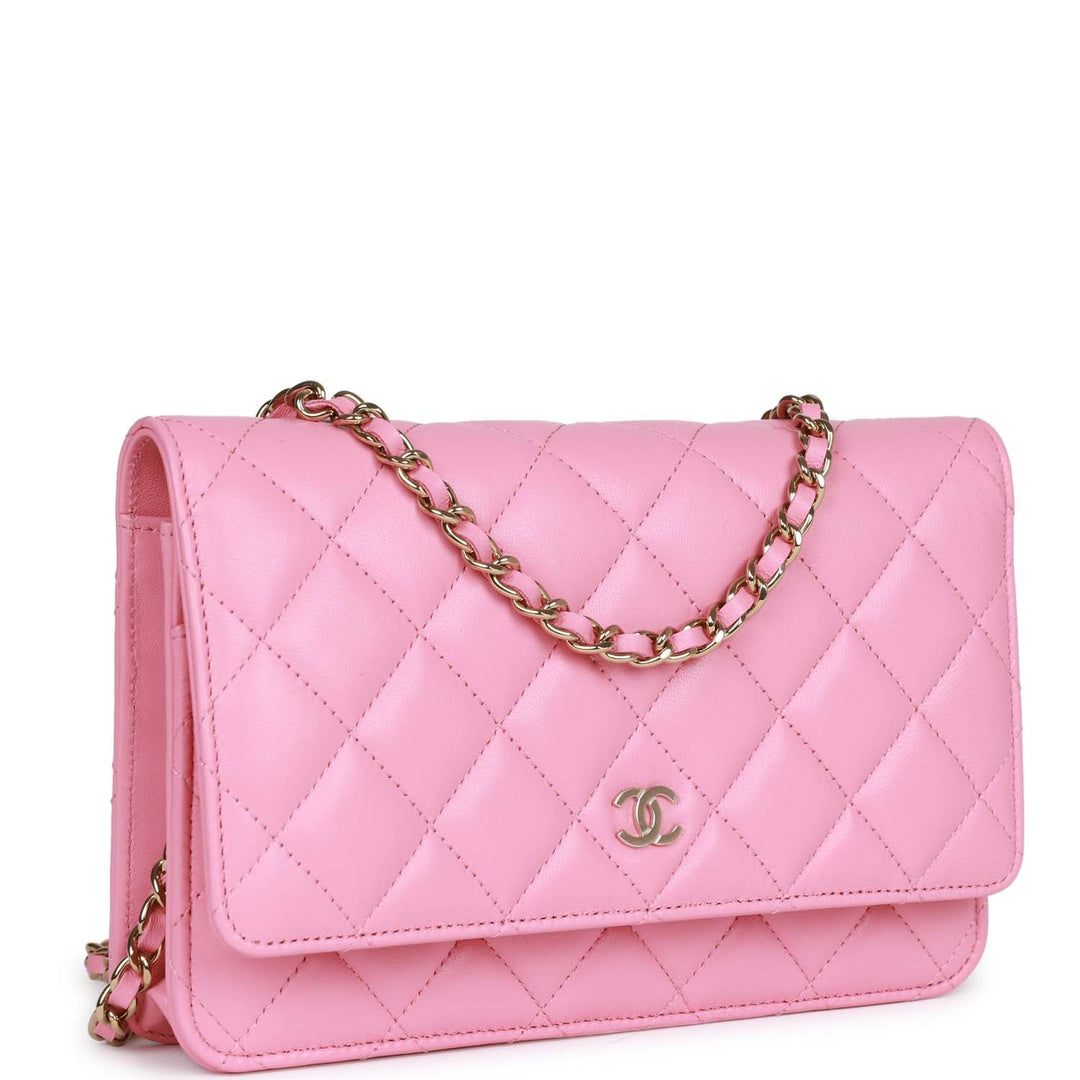 Top Quality Chanel Wallet On Chain WOC Pink Lambskin Gold Hardware