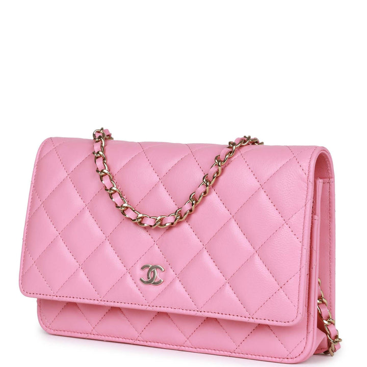Top Quality Chanel Wallet On Chain WOC Pink Lambskin Gold Hardware
