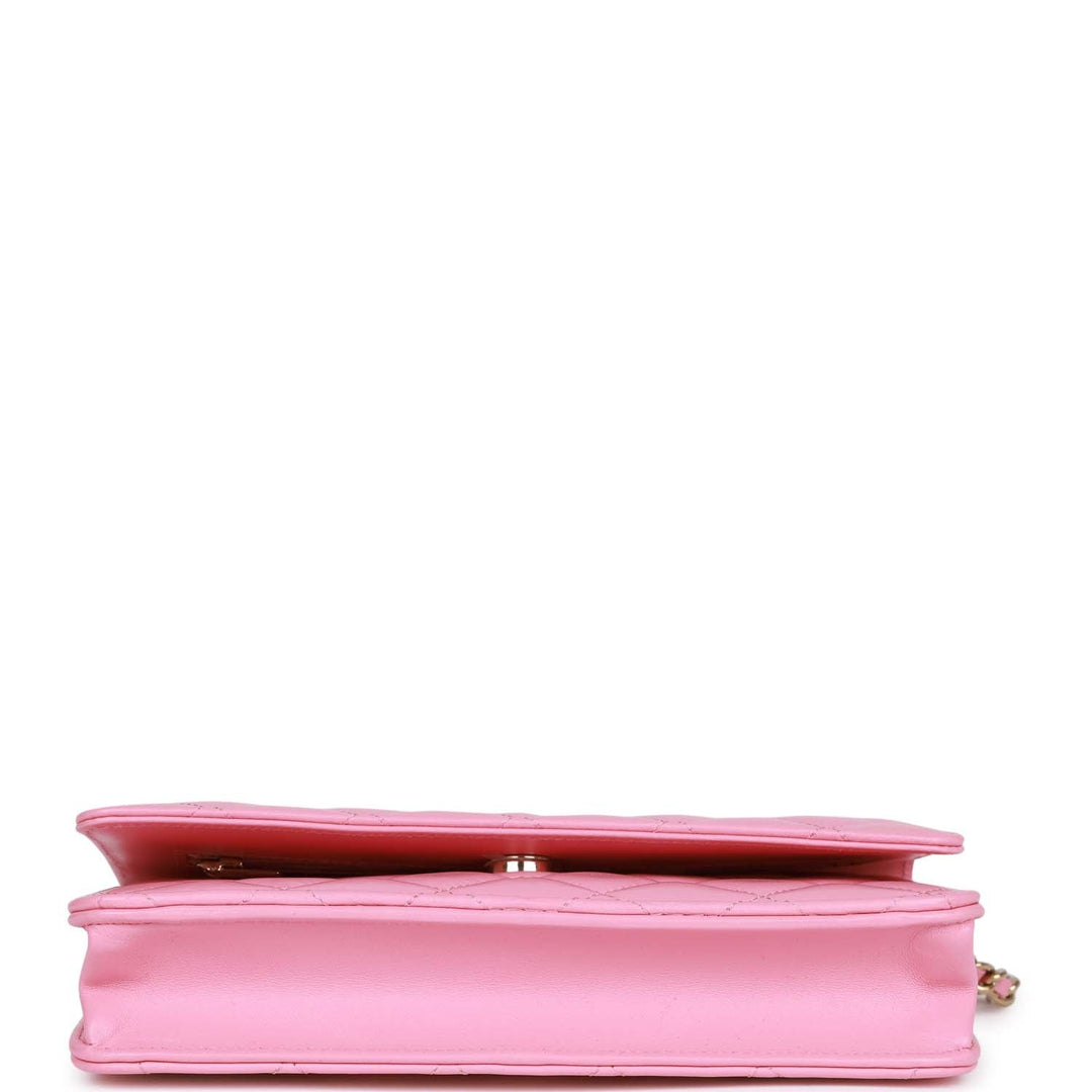 Top Quality Chanel Wallet On Chain WOC Pink Lambskin Gold Hardware