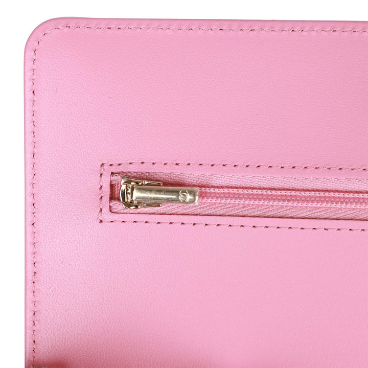 Top Quality Chanel Wallet On Chain WOC Pink Lambskin Gold Hardware