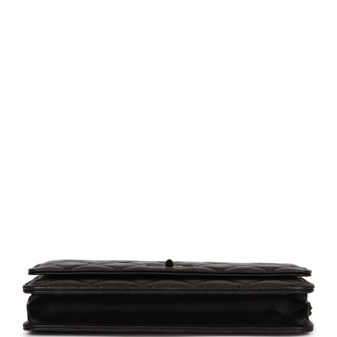 Chanel Reissue Wallet On Chain WOC So Black Aged Calfskin Black Hardware