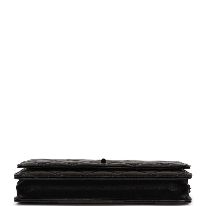 Chanel Reissue Wallet On Chain WOC So Black Aged Calfskin Black Hardware