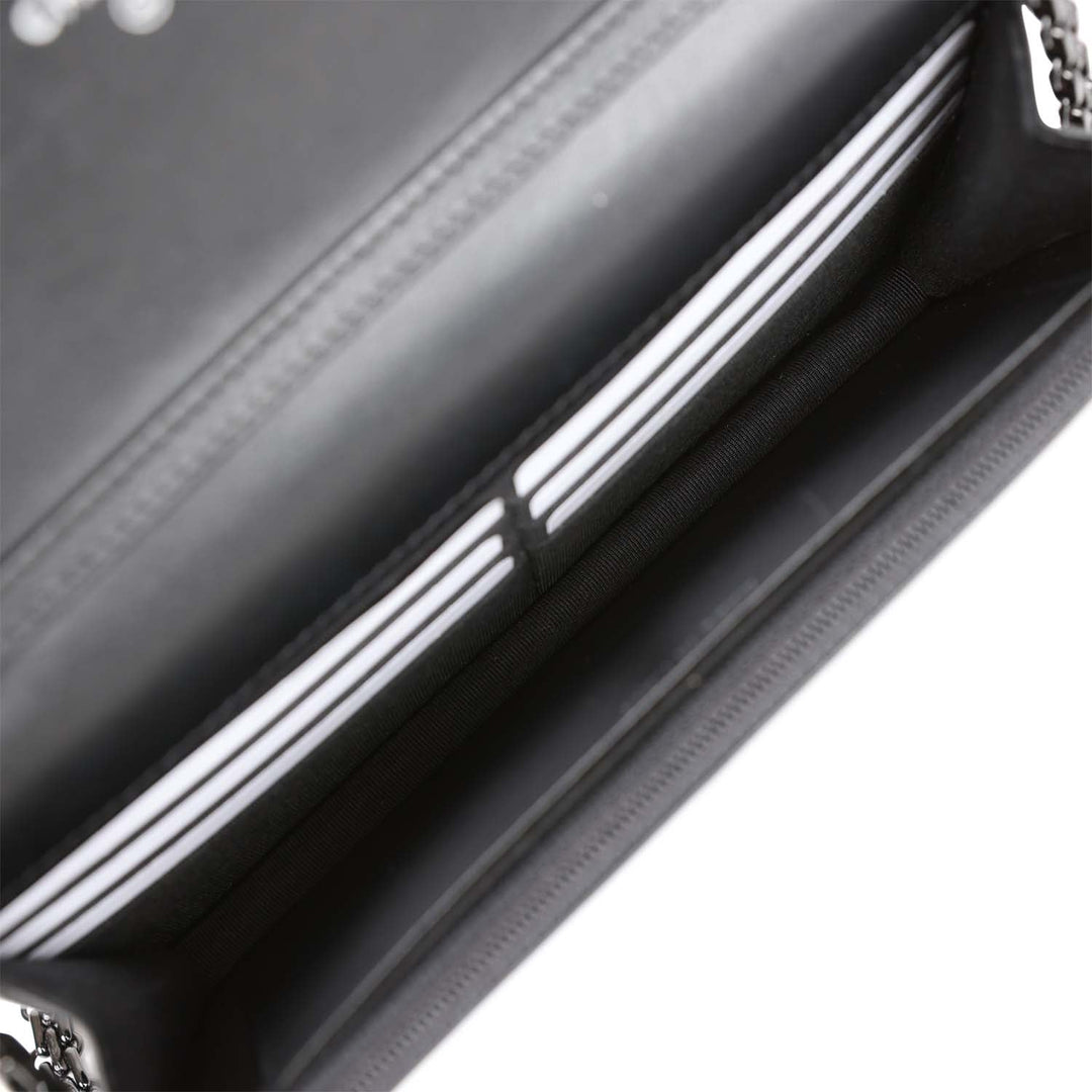 Chanel Reissue Wallet On Chain WOC So Black Aged Calfskin Black Hardware