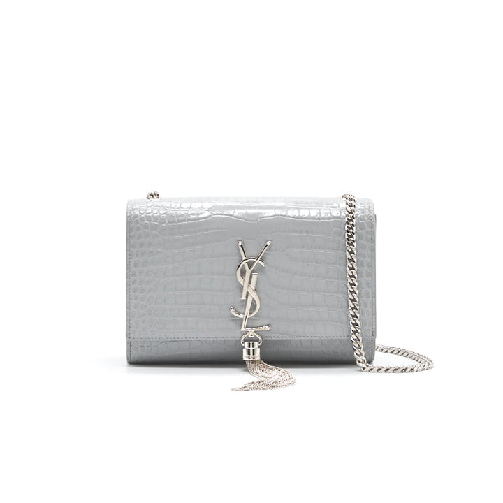 Saint Laurent Kate Small With Tassel Grey SHW