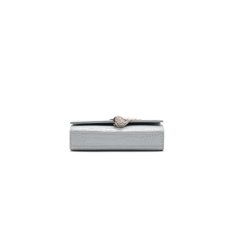 Saint Laurent Kate Small With Tassel Grey SHW
