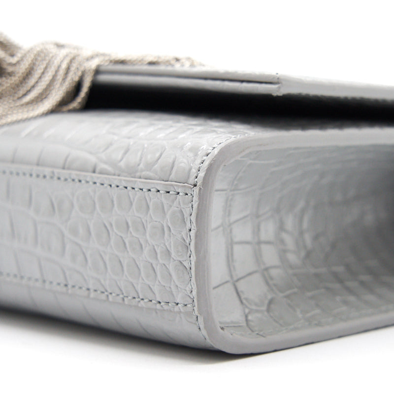 Saint Laurent Kate Small With Tassel Grey SHW