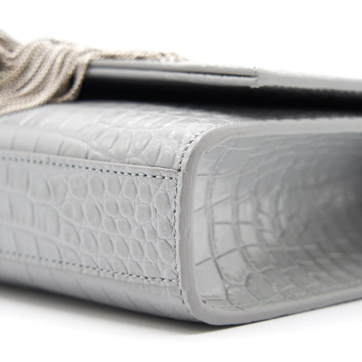 Saint Laurent Kate Small With Tassel Grey SHW