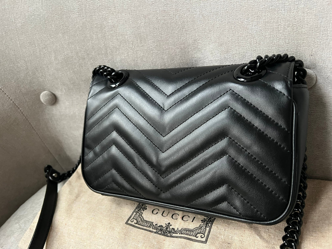 Gucci GG Black Marmont Mini Shoulder Bag (RRP £1,700)