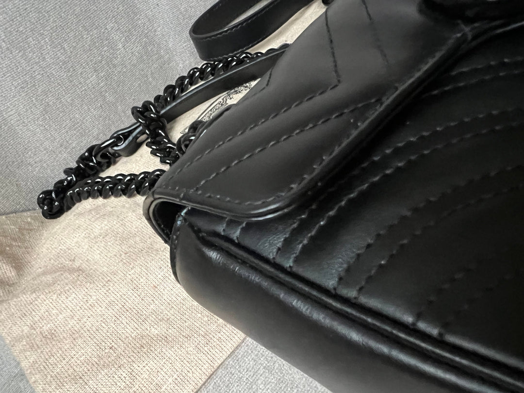 Gucci GG Black Marmont Mini Shoulder Bag (RRP £1,700)