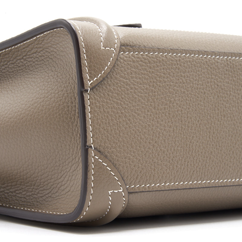 Celine Nano Luggage Bag in Drummed Calfskin