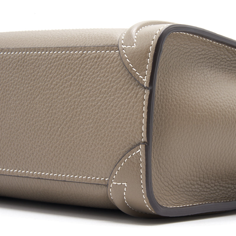 Celine Nano Luggage Bag in Drummed Calfskin