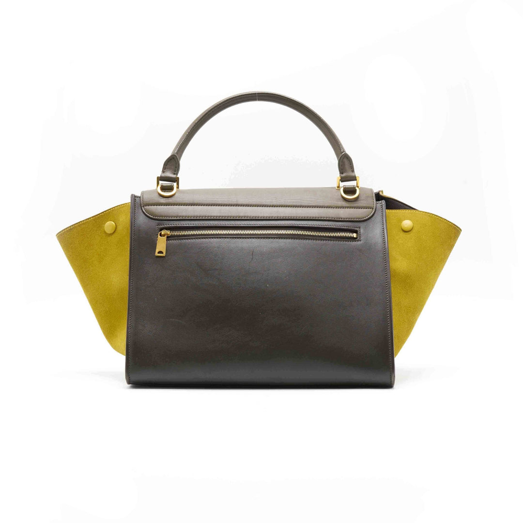 Top Quality Celine Tri Color Leather Medium Trapeze Tote
