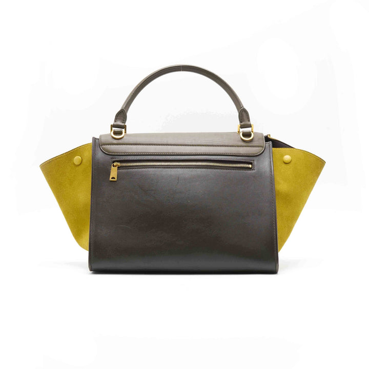 Top Quality Celine Tri Color Leather Medium Trapeze Tote