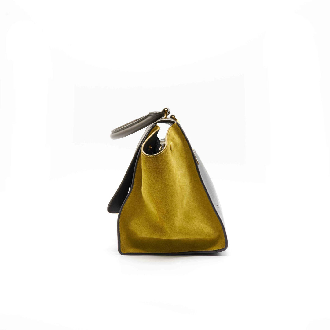 Top Quality Celine Tri Color Leather Medium Trapeze Tote