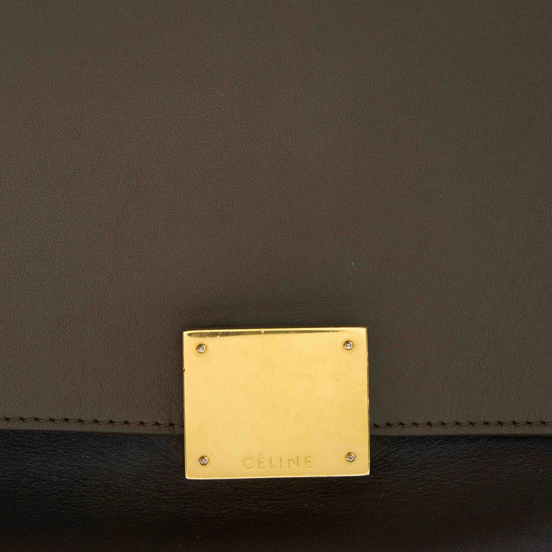 Top Quality Celine Tri Color Leather Medium Trapeze Tote