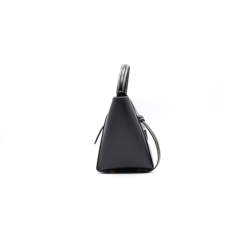 Celine Medium Leather Flap Top Handle Bag