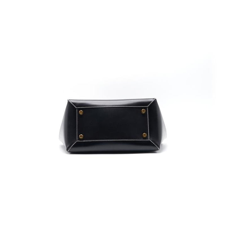 Celine Medium Leather Flap Top Handle Bag