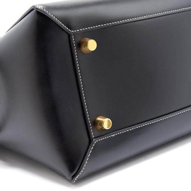 Celine Medium Leather Flap Top Handle Bag