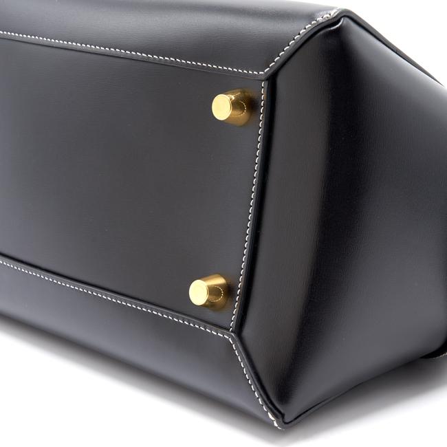 Celine Medium Leather Flap Top Handle Bag