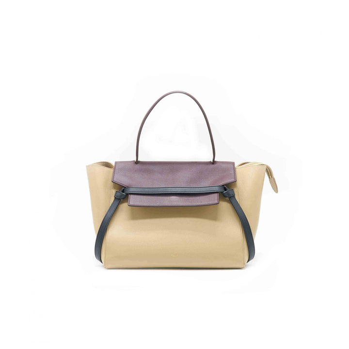 Celine Leather Flap Top Handle Bag