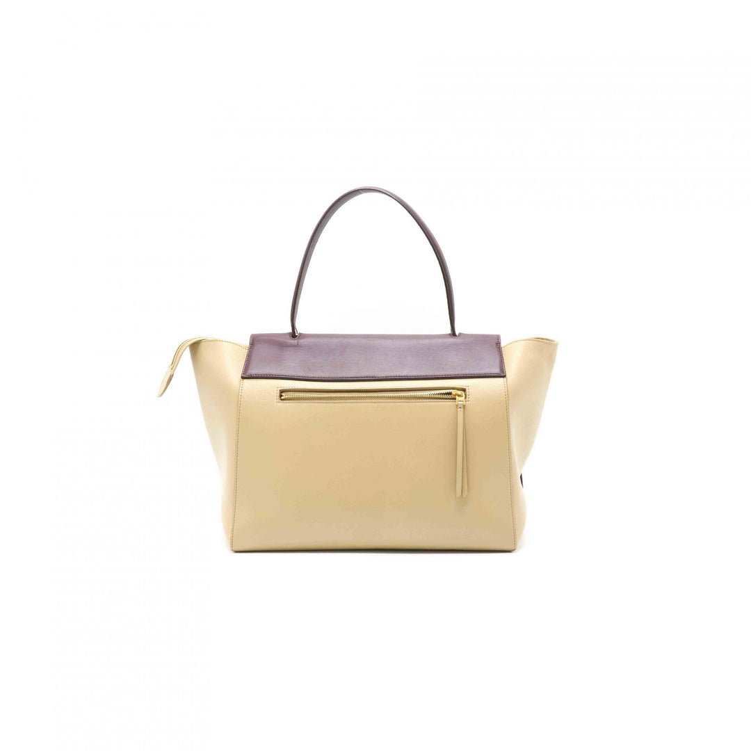 Celine Leather Flap Top Handle Bag