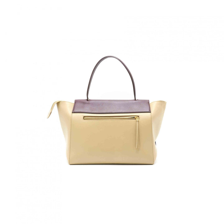 Celine Leather Flap Top Handle Bag