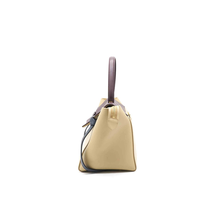 Celine Leather Flap Top Handle Bag