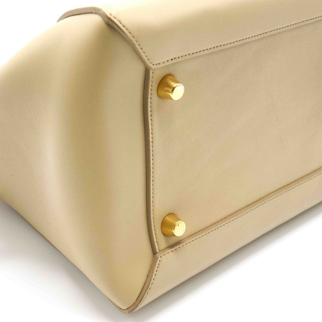 Celine Leather Flap Top Handle Bag