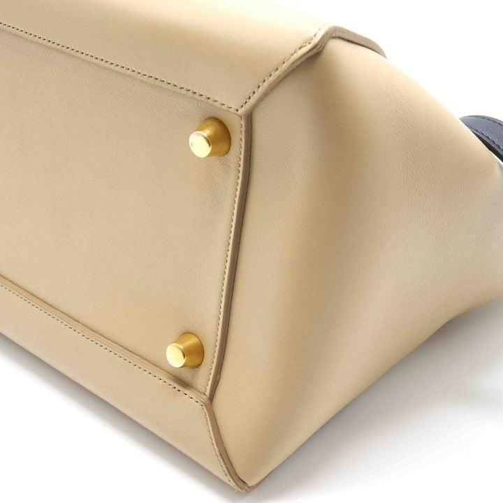 Celine Leather Flap Top Handle Bag