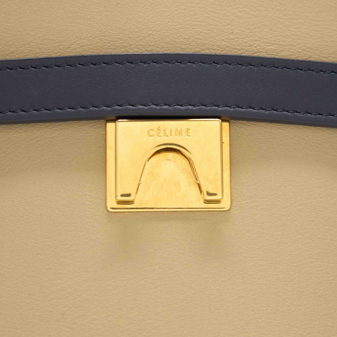 Celine Leather Flap Top Handle Bag