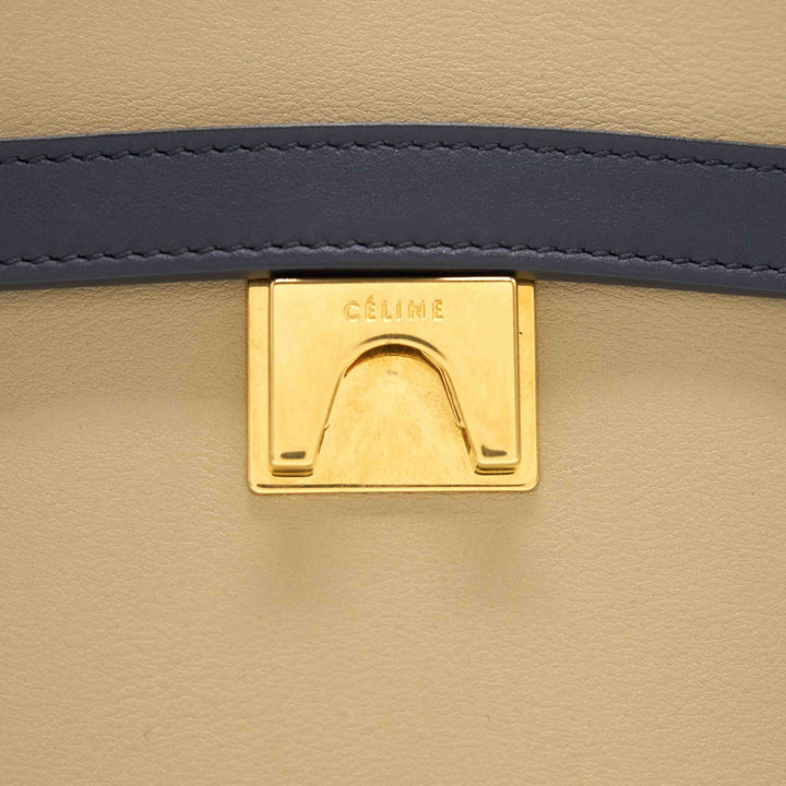 Celine Leather Flap Top Handle Bag