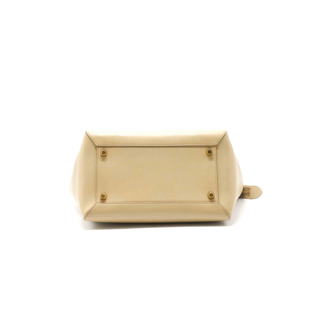 Celine Leather Flap Top Handle Bag