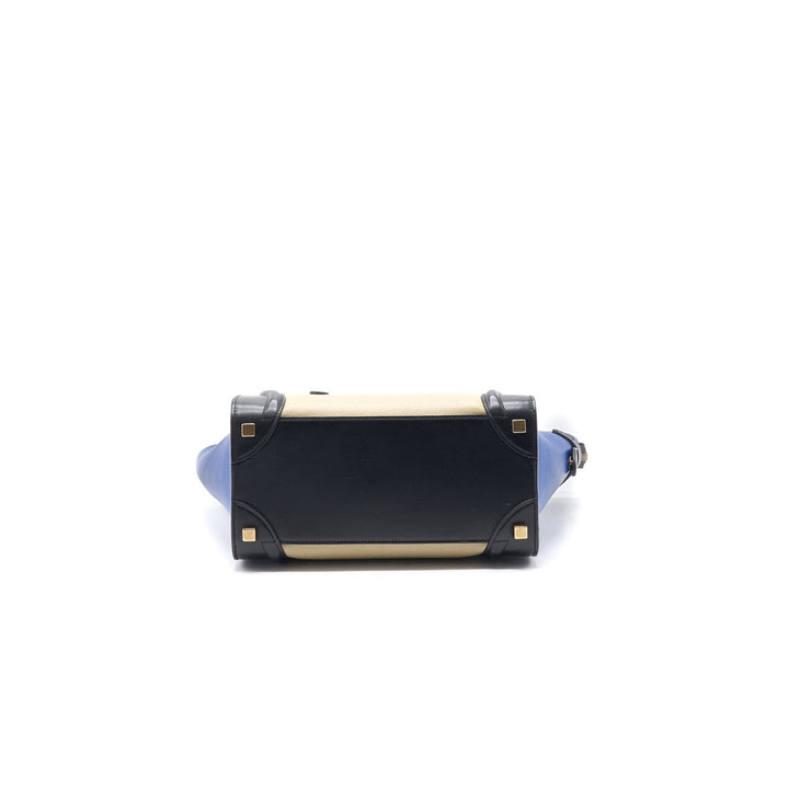 Celine Tri Color Leather Micro Luggage Tote